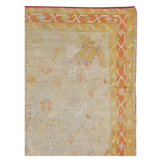Mid-Century Modern Galerie Shabab Collection Early 20th Century Handmade Turkish Oushak Gallery Carpet For Sale - Image 3 of 10