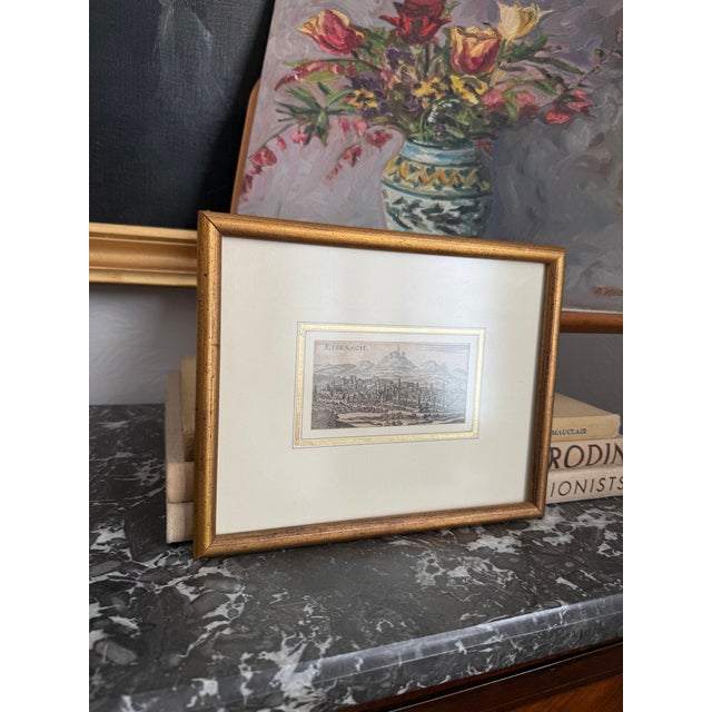 Antique Engraving of Eisenach, Germany, Framed For Sale In Minneapolis - Image 6 of 7
