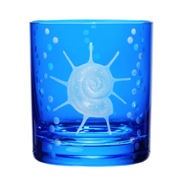 Glass ARTEL Sea Life Double Old Fashioned Glasses, Azure - Set of 6 For Sale - Image 7 of 7