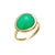 Fred Paris 18k Yellow Gold Chrysoprase Vintage Ring, Size 6 For Sale - Image 9 of 12