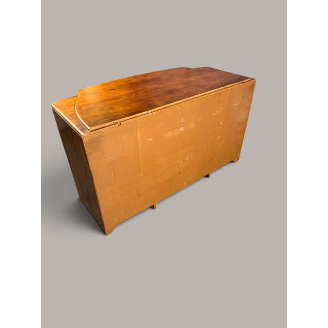 Art Deco Walnut Desk in Streamline Style, 1935, 1920s For Sale - Image 12 of 13