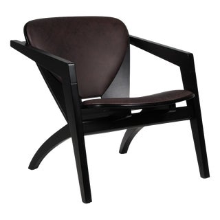Butterfly Lounge Chairs in Black Beech and Full Grain Leather by Hans J. Wegner for Getama, 2000s For Sale