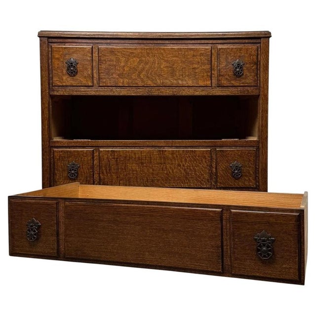 Antique 20th Century Oak Chest of Drawers For Sale - Image 3 of 12