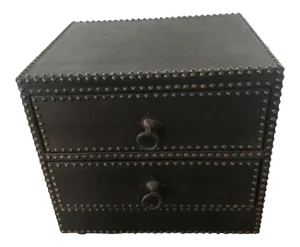 1980s Moroccan Leather Chest Vintage