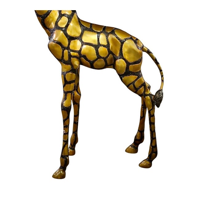 Brass Pair Large Late 20th Century Brass Giraffes, After Sergio Bustamante For Sale - Image 8 of 8