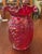 1980s Fenton Iridescent Red Cranberry Daffodil Vase For Sale - Image 5 of 10