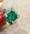 2020s 2.8 Carat Emerald Cut Colombian Emerald and Diamond Ring Estate For Sale - Image 5 of 8