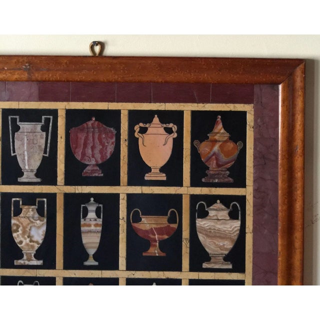 Pair of Mid 20th Century Specimen Marble Plaques of Differing Urns and Vases, Italian For Sale - Image 4 of 9