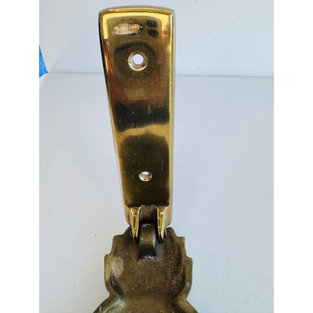 Hollywood Regency Brass Pineapple Door Knocker For Sale - Image 3 of 5
