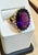 11 Carat Amethyst Cocktail Ring in 14 Karat Yellow Gold 7.2 GmSize 5.25 For Sale - Image 18 of 18