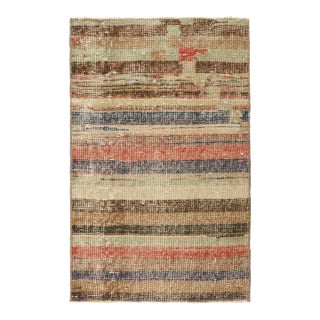 Vintage Zeki Müren Rug in Polychromatic Geometric Stripes, From Rug & Kilim For Sale
