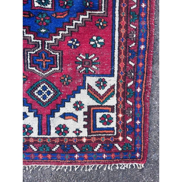 Vintage Handwoven Wool Rug, 1970s For Sale - Image 8 of 11