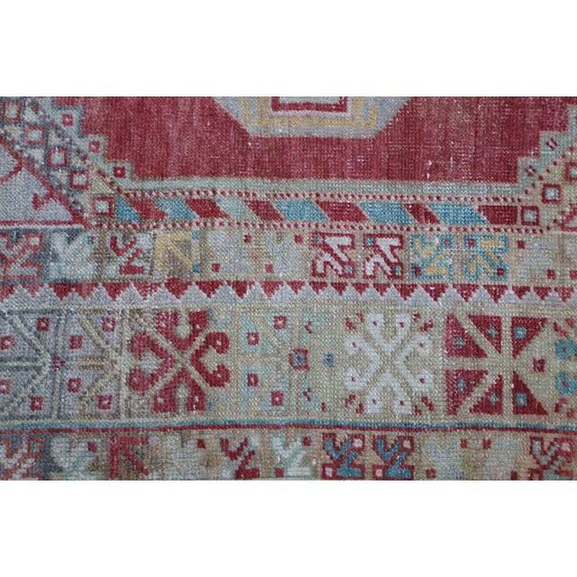 1960s 1960s Bohemian Style Hand Knotted Red Oushak Rug For Sale - Image 5 of 9