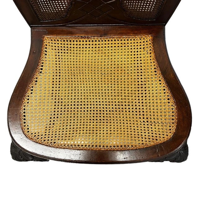 Brown 18th Century Italian Renaissance Cane Chair For Sale - Image 8 of 12