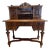 19th Century Antique French Writing Desk With Unusual Velvet Footrest For Sale