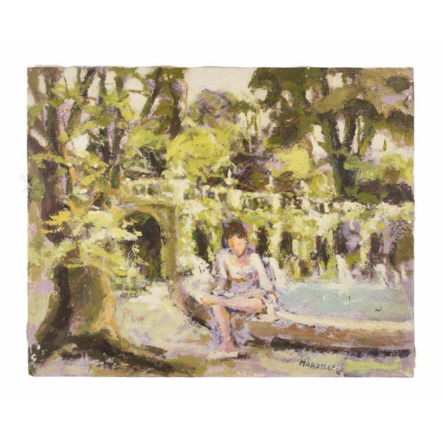 Oil on canvas realized by Franco Marzilli (1934-2010) in 1970s. Hand signed lower right. Very good condition. Franco...