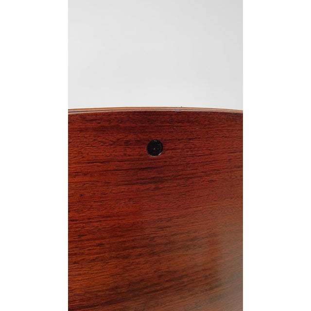 Metal Cognac Leather and Rosewood Desk Chair attributed to Ico Parisi for MiM Roma, Italy, 1960s For Sale - Image 7 of 18