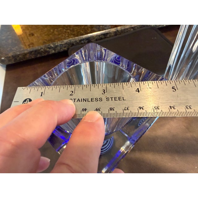 Large Orrefors Architectural Style Crystal Vase For Sale - Image 10 of 11