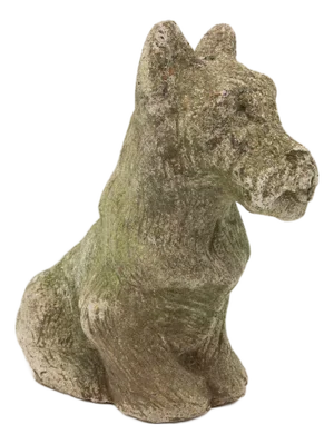 Composite Stone Scottie or Westie Dog, English Mid 20th C.