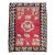 Vintage Caucasian Karabagh Kilim, Handwoven Floral Pattern, Red & Black, 7x10 For Sale