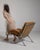 1960-1969 Italy Warm Burnt Orange Chrome-Frame Lounge Chair For Sale - Image 9 of 11