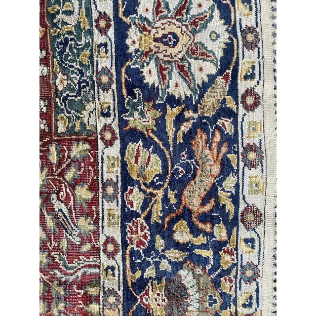 Antique Turkish Silk Kayseri Rug For Sale - Image 13 of 18