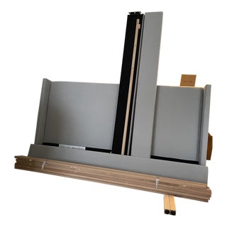 Pottery Barn Wingback Upholstered Platform King Bedframe For Sale
