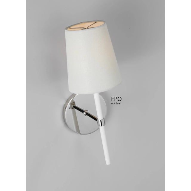 Modern Kate Spade by Visual Comfort Studio Monroe Single Sconce, Polished Nickel For Sale - Image 3 of 4