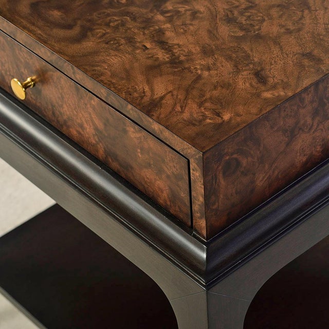 Brown Art Deco Burl Walnut End Table For Sale - Image 8 of 11