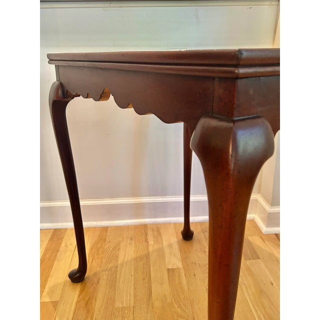 Vintage Queen Anne Mahogany Side or Tea Table For Sale - Image 4 of 12