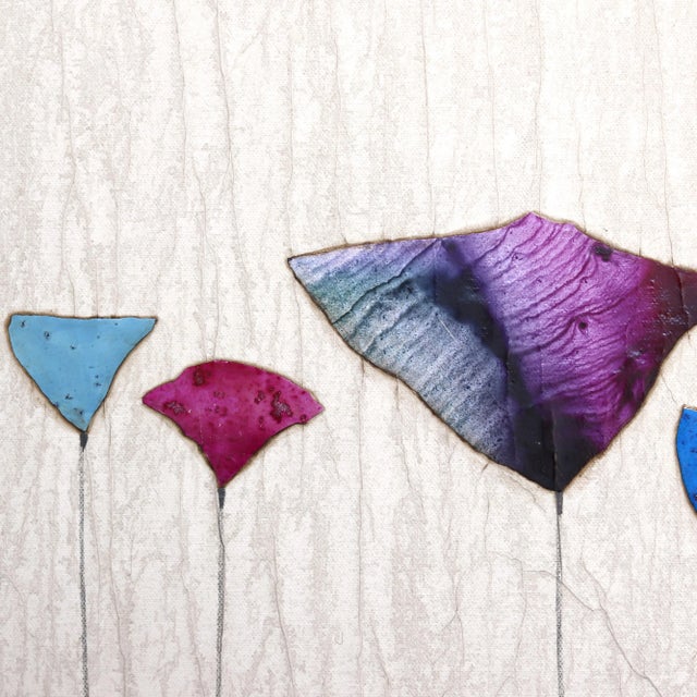 The organic aesthetic and textures of Peter Kuttner’s original boho minimalist artworks are the result of patient layering...