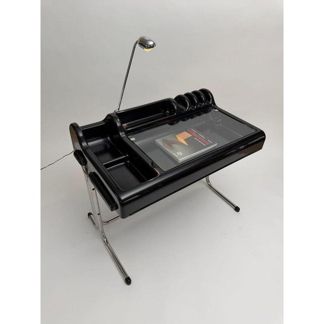 Black Orix Desk by Vittorio Parigi & Nani Prina for Molteni, Italy, 1970s For Sale - Image 4 of 18