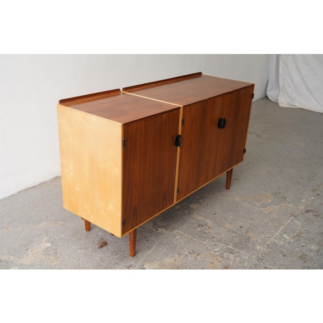 Mid-Century Modern 1950s Restored Teak & Maple Finn Juhl Credenza / Dresser for Baker For Sale - Image 3 of 12