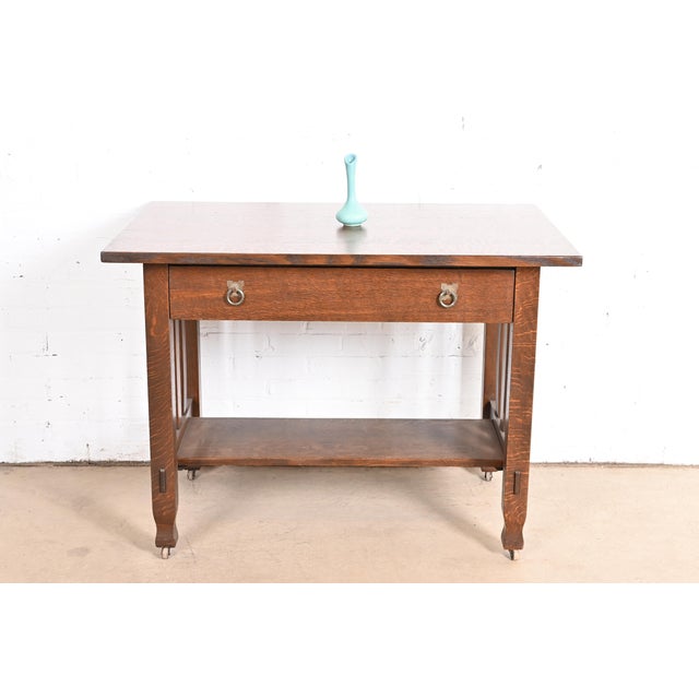 Van Briggle Arts & Crafts Turquoise Glazed Ceramic Bud Vase For Sale - Image 10 of 12