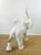 White Vintage 1980s Huge White & Gold Ceramic Statue With Trunk Up / Blanc De Chine For Sale - Image 8 of 10