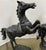 Mid 20th Century Pair of Prancing Metal Horse Statues Sculptures For Sale - Image 5 of 7