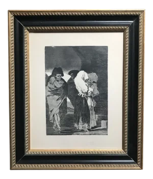 Mid 20th Century Framed Etching, Attributed to Francisco de Goya y Lucientes.