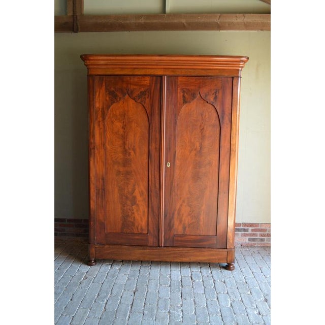 Antique Mahogany Wooden Gate Cabinet For Sale - Image 10 of 10
