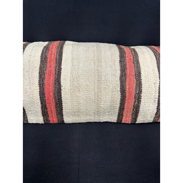 Contemporary Turkish Hemp Pillow Cushion Natural Beige Brown Cushion Cover 14x45 For Sale - Image 3 of 4