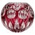 Bohemian Globe Vase in Ruby-Red Cut-to-Clear Collard Crystal with Geometric Decoration, 1950 For Sale - Image 4 of 9
