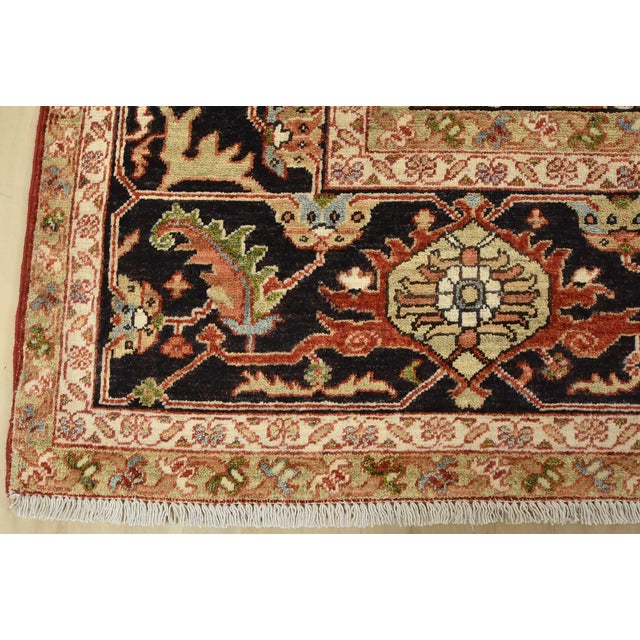 Heriz Ziegler Rug 9′ X 11’11” Red Wool Traditional Hand-Knotted Oriental Carpet For Sale - Image 12 of 15