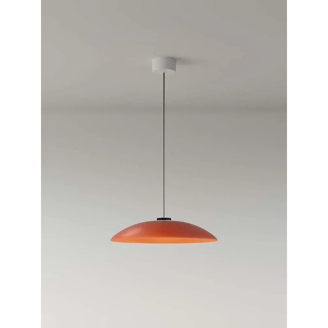 Contemporary Medium Red Headhat Plate Pendant Lamp by Santa & Cole For Sale - Image 3 of 12