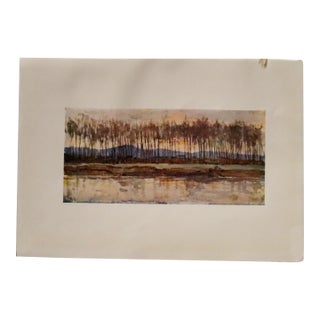 1905 Italian Original Print - Banks of the Arno in the Evening Glow - From Book Florence & Some Tuscan Cities (1905) For Sale