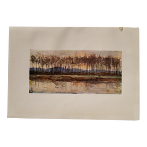 1905 Italian Original Print - Banks of the Arno in the Evening Glow - From Book Florence & Some Tuscan Cities (1905)