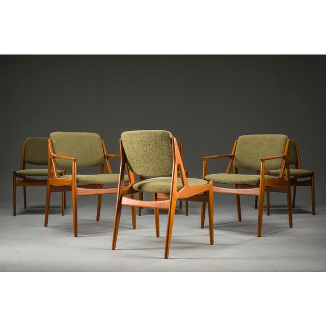 Danish Ella Chairs in Teak attributed to Arne Vodder for Vamo Sønderborg, 1960s, Set of 6 For Sale - Image 16 of 18