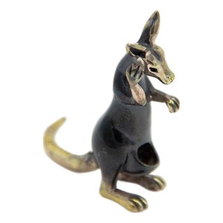 Miniature Kangaroo in Nickel Silver For Sale