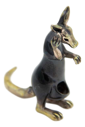 Miniature Kangaroo in Nickel Silver
