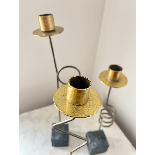 Contemporary Vintage Postmodern Krasen Candlesticks by Ehlén Johansson for Ikea, 1980s, Set of 3 For Sale - Image 3 of 13