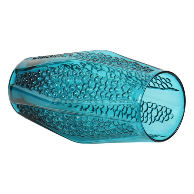 Vintage Blue Bubble Vase by Stolle Nieman, 1970s For Sale - Image 13 of 18