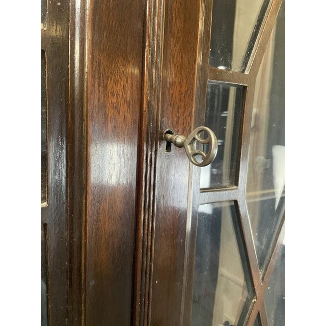 Chippendale Antique Solid Mahogany Secretary Desk, Colonial MFG Co, Chippendale Revival Writing Cabinet (Circa 1920s-1930s) For Sale - Image 3 of 13